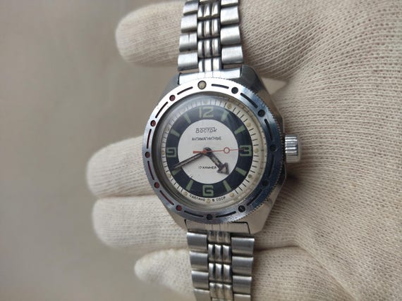 Vintage Vostok commander watch , mechanical watch Vostok , russian watch Vostok , Soviet Wostok watch,Vostok  amphibian, Vostok diver View 3