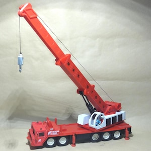 Smart Toys 1997 Truck Crane,Vintage Truck Crane 1:50,Smart Toys Dynamic mobile crane, Large model crane,vintage model construction equipment
