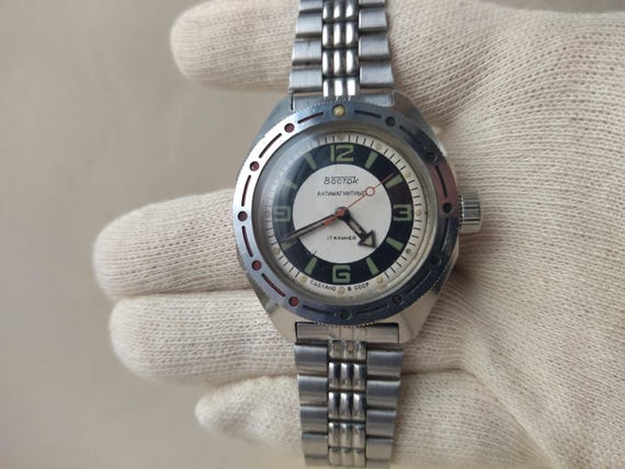 Vintage Vostok commander watch , mechanical watch Vostok , russian watch Vostok , Soviet Wostok watch,Vostok  amphibian, Vostok diver View 2