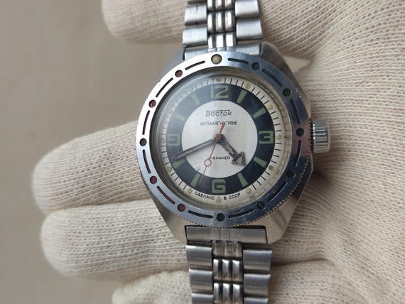 Vintage Vostok commander watch , mechanical watch Vostok , russian watch Vostok , Soviet Wostok watch,Vostok  amphibian, Vostok diver View 4