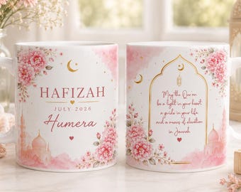Personalised Hafizah Mug | Alimah Graduation Gift | Islamic Gift for Her | Hafiza Mug | Quran Completion Gift | Muslim Graduation Mug