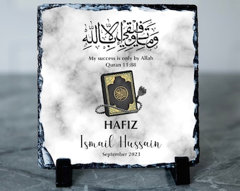 Personalised Rock Slate Frame for Quran Completion| Hafiz Gift | Hifz | Hafidh Gft | For him Quran Completion | Muslim Quran completion Gift