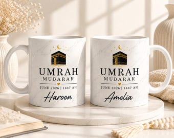 Personalised Umrah Mubarak Mug | Custom Islamic Gift | Umrah Keepsake | Pilgrimage Gift | Muslim Gift | Kaaba Mug | Umrah 2026