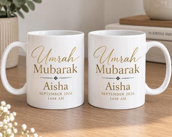 Personalised Umrah Mubarak Mug | Custom Islamic Gift | Umrah Keepsake | Pilgrimage Gift | Muslim Gift | Umrah 2026