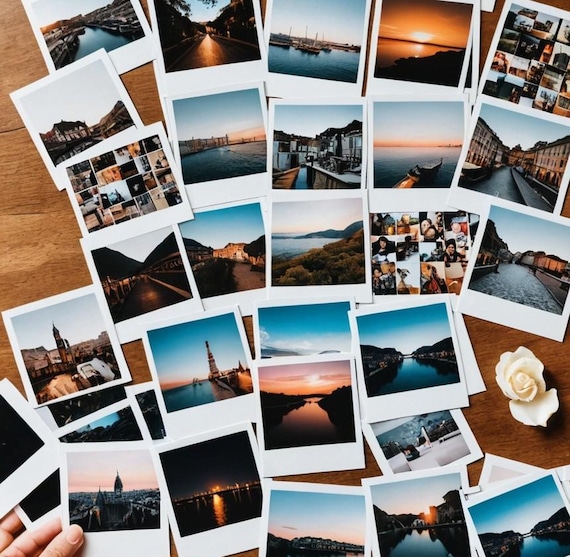 Personalised Polaroid-Style Square Prints – 7.5cm x 10cm, Custom Message Option Wedding Gift | For her Gift  | For him Gift