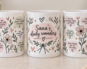 Personalised Muslim Daily Reminder Mug | Affirmation Mug | Self Love Coffee Cup | Positive Quotes Mug | Custom Name Mug