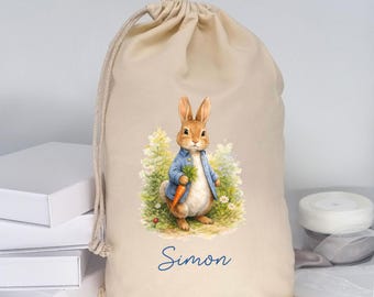 Saco/bolsa de regalo con cordón personalizado de Peter Rabbit