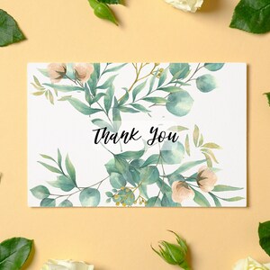 Printable Floral Thank You Cards | 10 Pages of Thank You Cards ...
