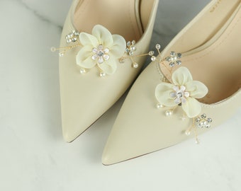 ElegantPark 2 Pcs Shoe Clips Charm Butterfly Rhinestones Crystal Wedding Party Decoration 