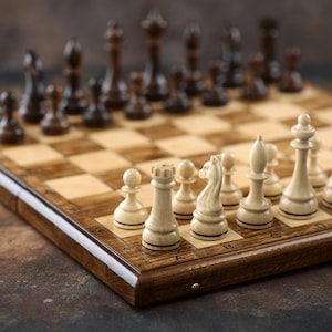 Classic Wooden Chess Set, Personalized gift