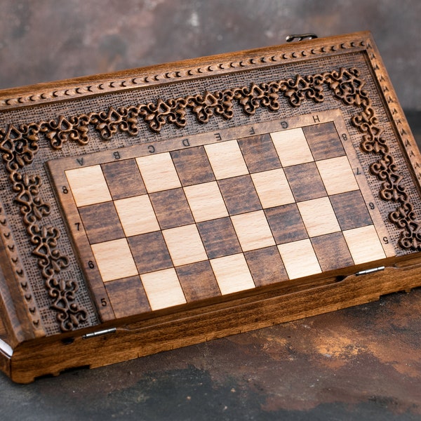 Handmade Wooden Chess Set, High Quality Chess Pieces, Personalized gift