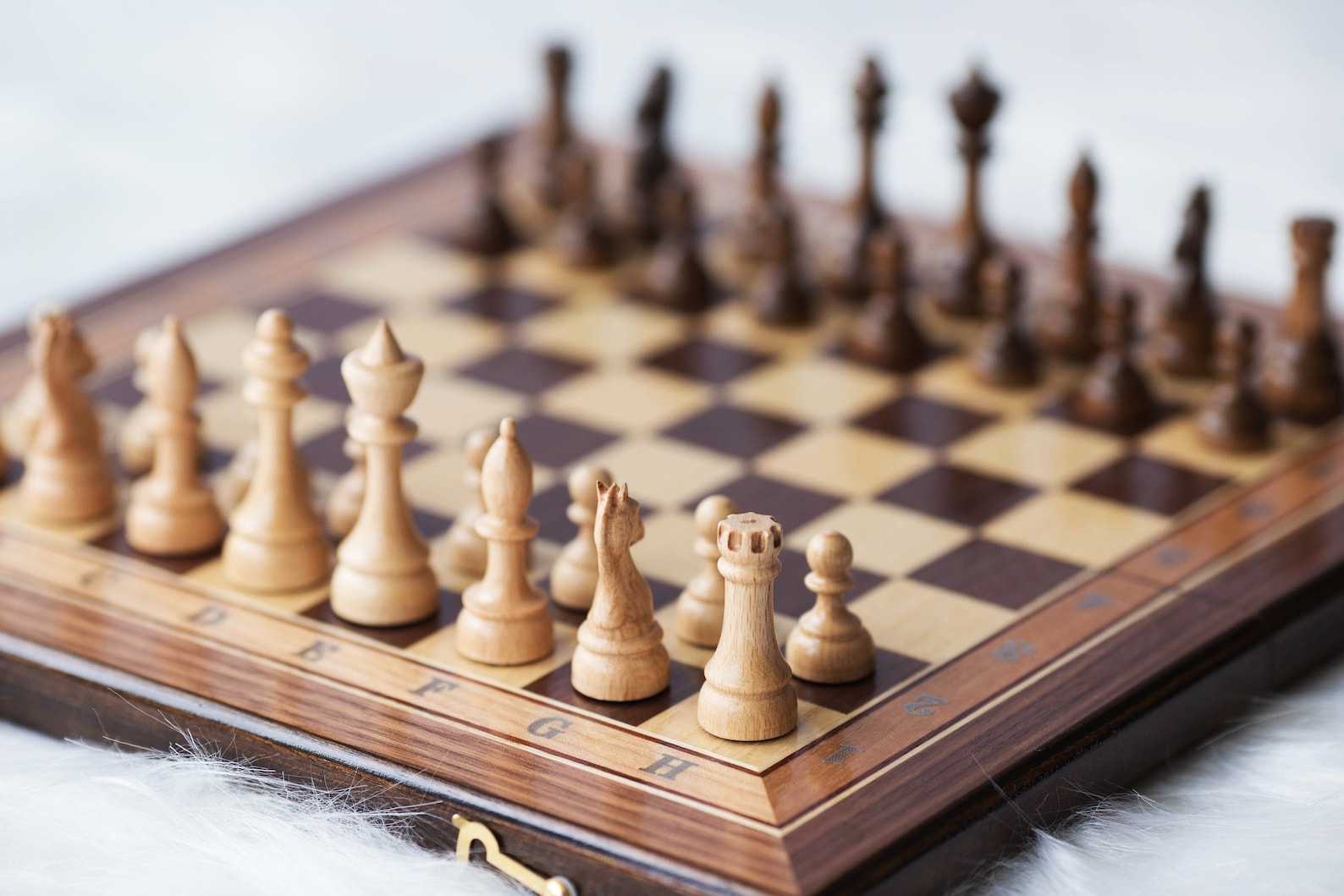 6. Wooden Chess Board for Strategic Thinking
