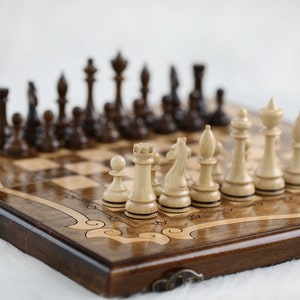 Personalized Chess Set Board, Wooden Chess Set