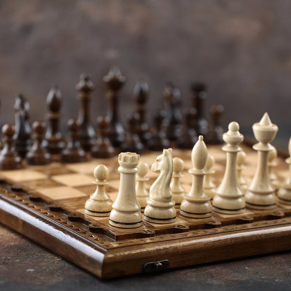 Beautiful Wooden Chess Set, High Quality Chess Pieces, Personalized gift