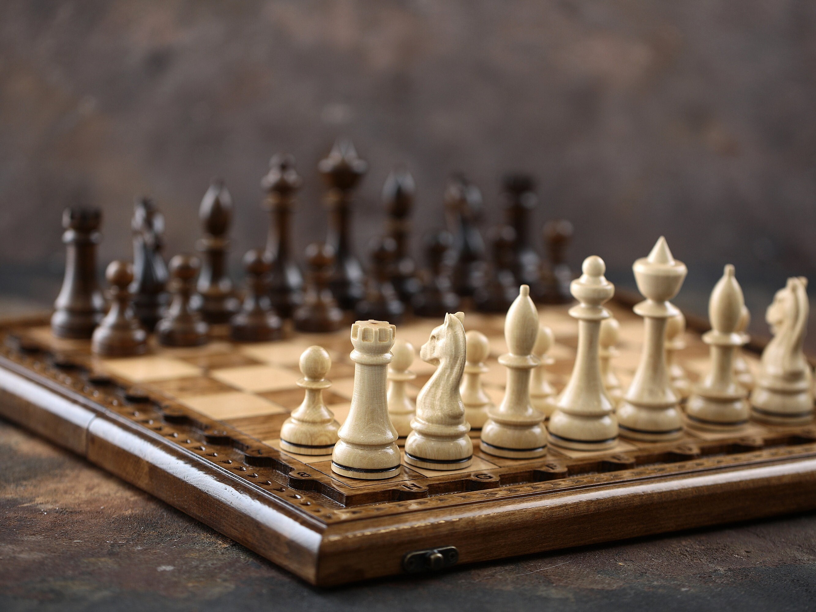 Master Of Chess Indian – Luxus Schachspiel Aus Holz, 54 Cm, Handgefertigt