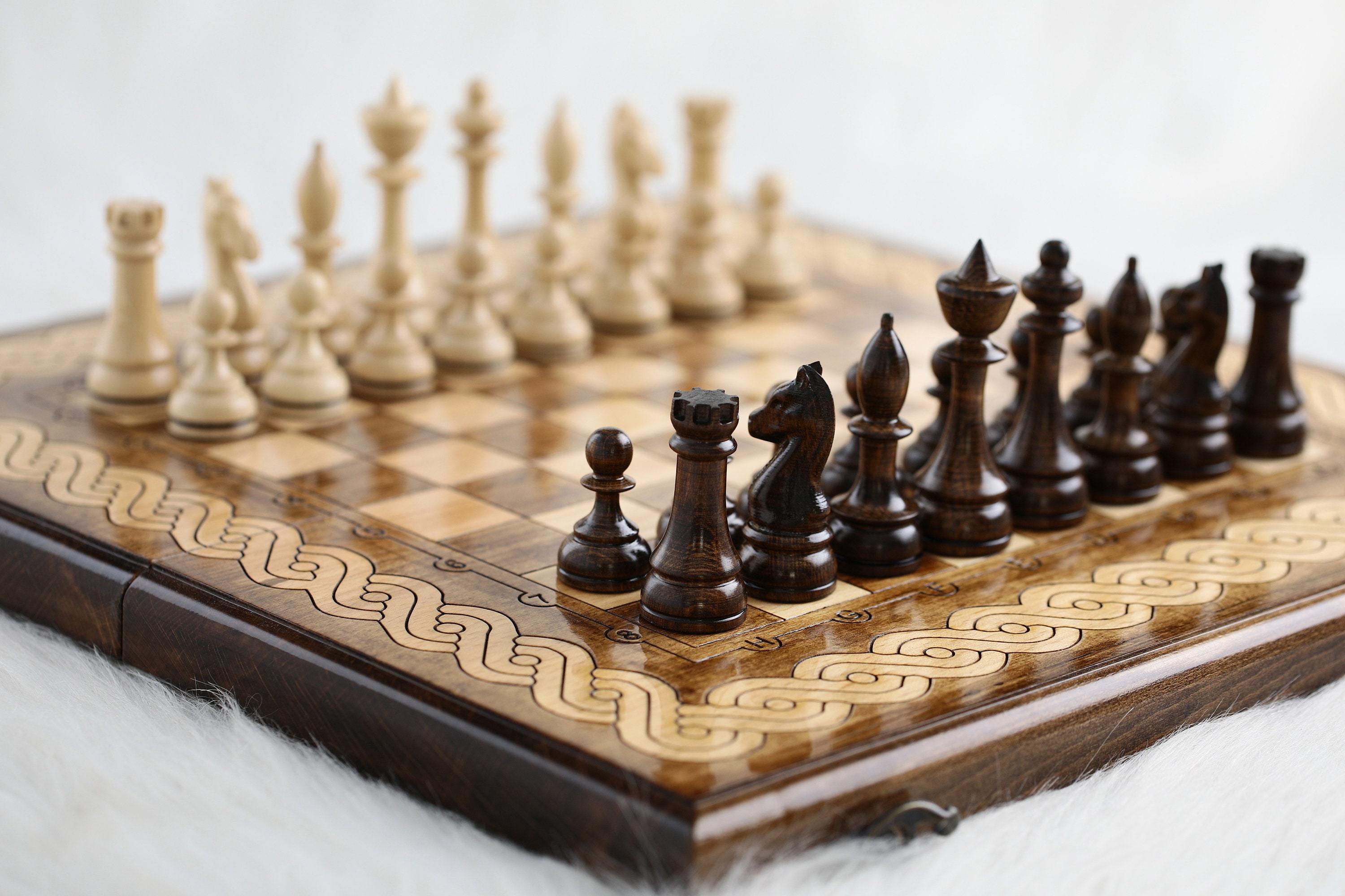 Large Chess Set - Personalized Luxury Custom Gift For Husband Wooden Board  Metal Figures Birthday Him - Yahoo Shopping