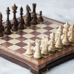 Hand Crafted Chess Set From Walnut, Premium Chess Set