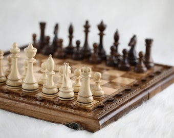 Wooden Chess Set, High Quality Chess Pieces, Personalized gift