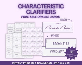 Cartas de oráculo digitales, cartas de tarot imprimibles, mazo de tarot imprimible, mazo de oráculo, mazo de tarot, cartas de tarot, cartas de oráculo, arquetipos