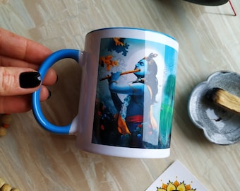 Krishna Cup, Radha Mug, Personalised gift, Haribol, Krishna gifts, Hare Krishna, Gopala, ISKCON, Designer Gifts, Bhagavad Gita