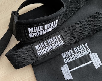 Personalized Lifting Straps with soft details and custom Embroidered case, Cotton Lifting Straps, cross fit, bodybuilding, powerlifting