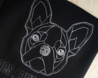 French Bulldog Machine Embroidery Designs French Bulldog - Instant Download Machine Patterns - Design Machine Stripe French Bulldog