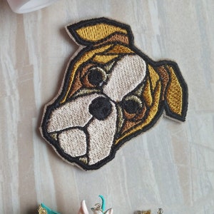 digital embroidery, embroidery design, embroidery file, boxer dog embroidery, needlework, digitizing, dog design, dog embroidery