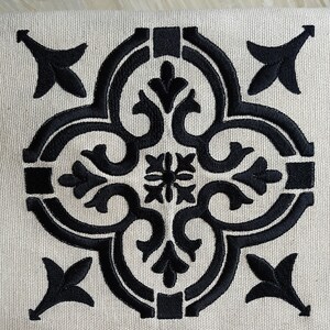 Classic mosaic pattern machine embroidery design. Mosaic machine pattern. Classic pattern embroidery design