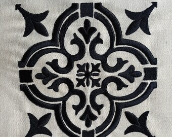 Classic mosaic pattern machine embroidery design. Mosaic machine pattern. Classic pattern embroidery design