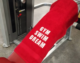 Toalla de gimnasio personalizada, bordada PERSONALIZADA, toalla de algodón, cross fit, culturismo, powerlifting, piscina, toalla de 50*100 cm
