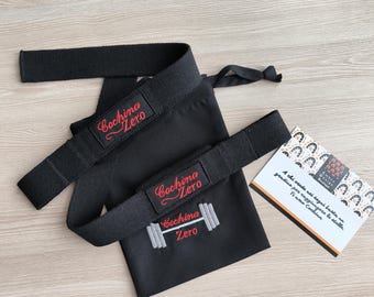 Personalized Lifting Straps with soft details and CUSTOM Embroidered case, Cotton Lifting Straps, cross fit, bodybuilding, powerlifting