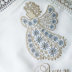 Angel Flowers machine embroidery design.Angel machine pattern. Angel embroidery design