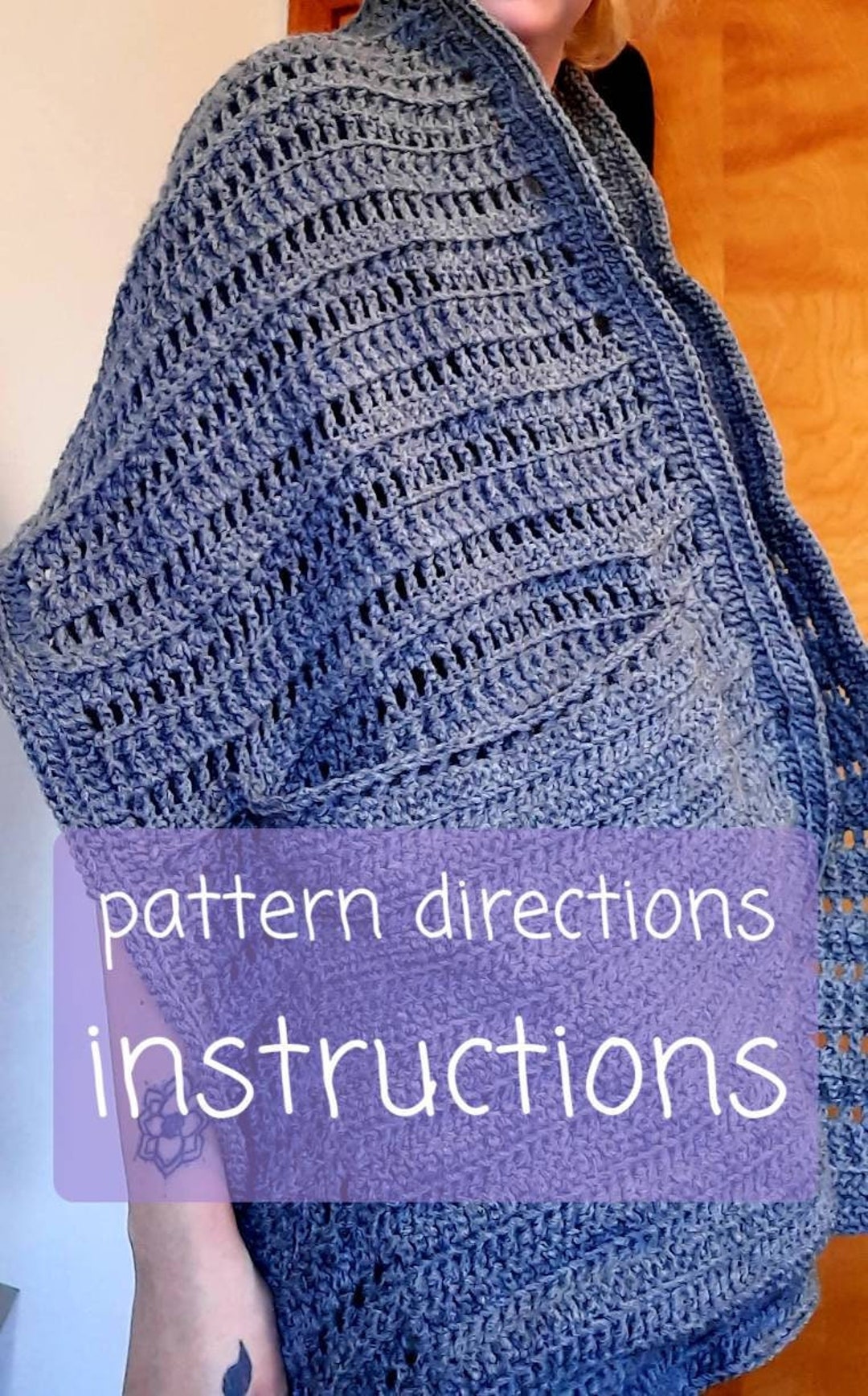 oversized shawl wrap pattern