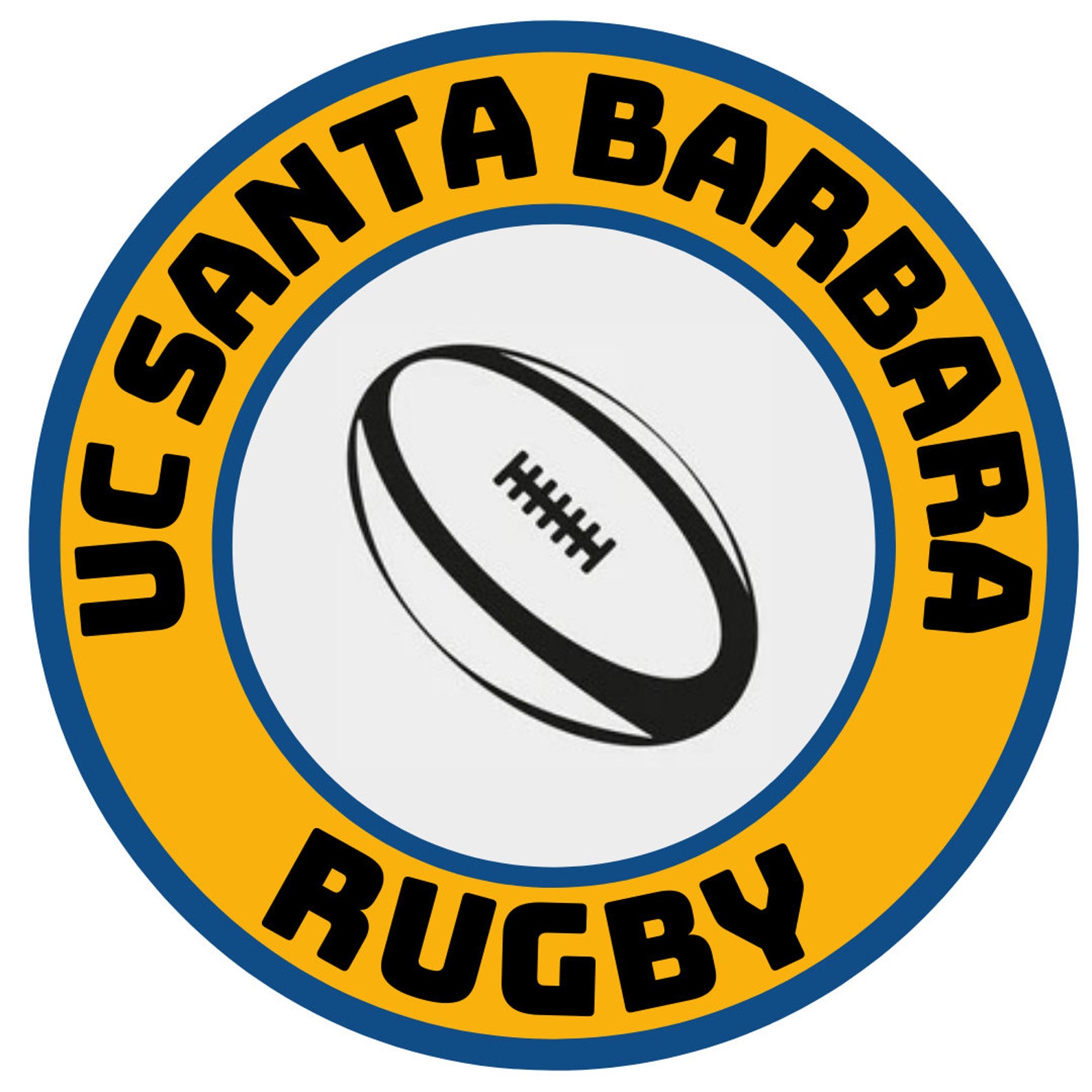 UCSB Rugby Ball Sticker | Etsy