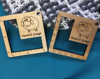 Knitters Swatch Gauge, Crocheter's Swatch Gauge, 2in or 5cm Swatch Gauge