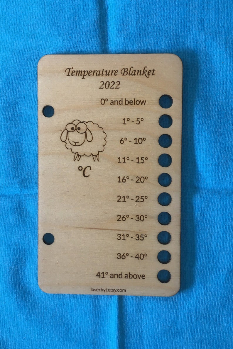 Temperature Blanket Shade Card, Knitting or Crochet Shade Card image 5