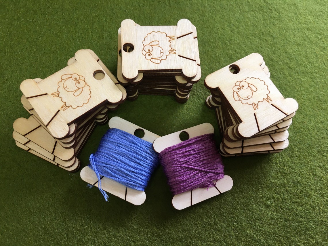 Wooden Floss Bobbins Embroidery Thread Holder Floss Bobbins Etsy UK