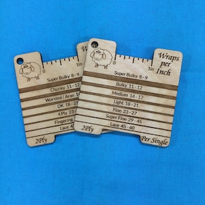 Wooden 2Ply Singles Wraps Per Inch and Thickness Gauge