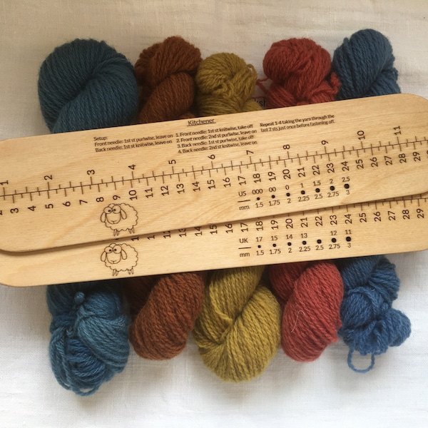 Sock Ruler/Measure, Wooden Sockers Rule, Knitted Sock Measure