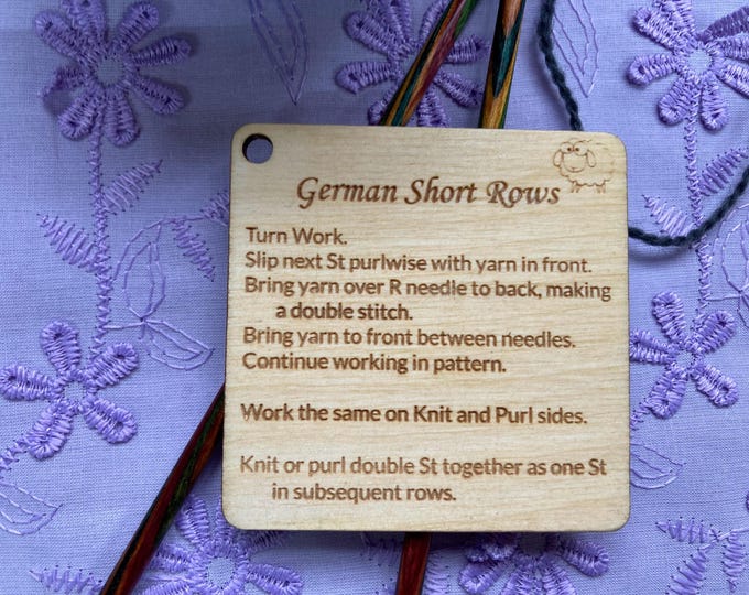 Short Riminder German Short Rows Reminder - Etsy