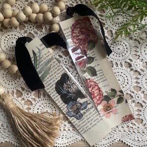 Upcycled Bookmarks | Recycled Bookmarks from Vintage Books | Handmade Bookmark