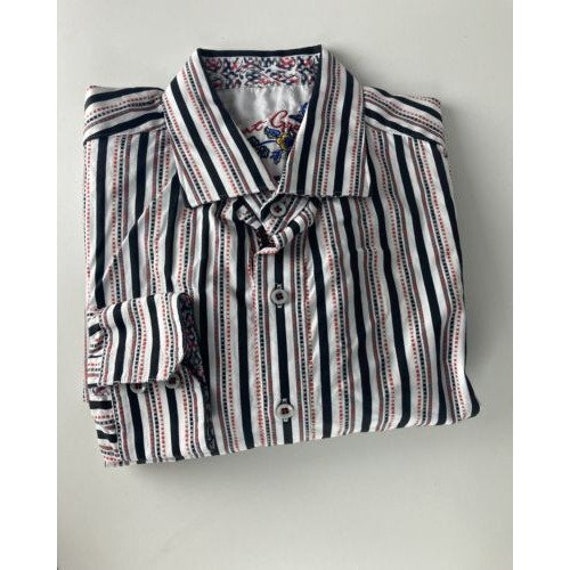 175.00 Robert Graham Black/White/Red Button-Front… - image 1