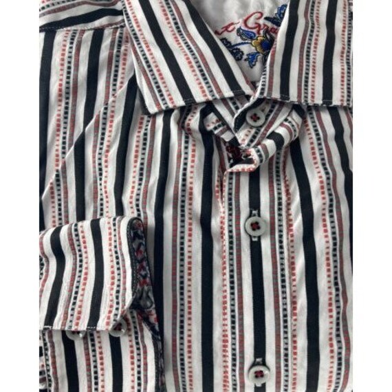 175.00 Robert Graham Black/White/Red Button-Front… - image 2