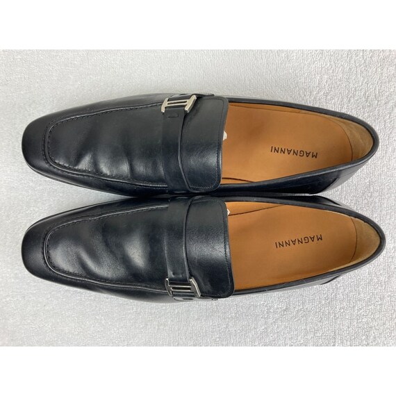 Magnanni Black Leather Loafers 9 - image 4