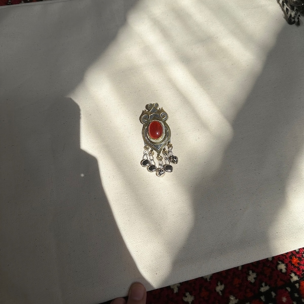 Turkmen antique style silver  pendant necklace