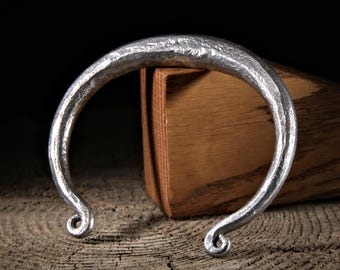Pulsera forjada - Pulsera vikinga, Anillo de juramento, Anillo vikingo forjado, Pulsera celta, Pulsera de hierro forjado a mano, Pulsera de acero de herrero