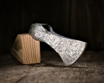 Light axe replica, Medieval axe head, Medieval tomahawk head, Norse axe, Forged celtic hatchet, Reenactment axe head, Mini hatchet