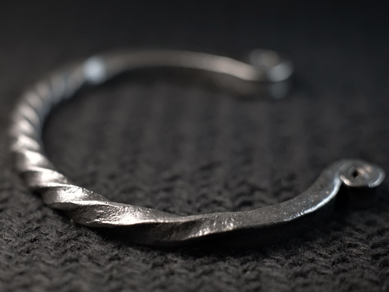 Torc Arm Rings Viking Forged Torc - Steel Torque Bracelet, Viking Iron Bracelet, Early ...
