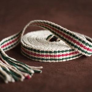 Viking woven belt, Medieval trim replica, Hand woven woolen trim, Medieval belt, Hippie belt, Viking braid, Reenactment trim belt, Folk trim