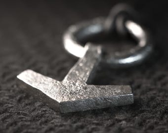 Colar de ferro Mjolnir - Pingente de martelo de Thor, Mjolnir viking, Colar de martelo de Thor simples, Pingente de fada renascentista, Amuleto pagão, Mjolnir